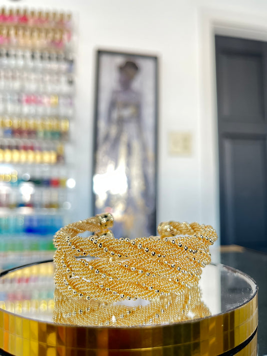 Gold Filled Detailed Bangle