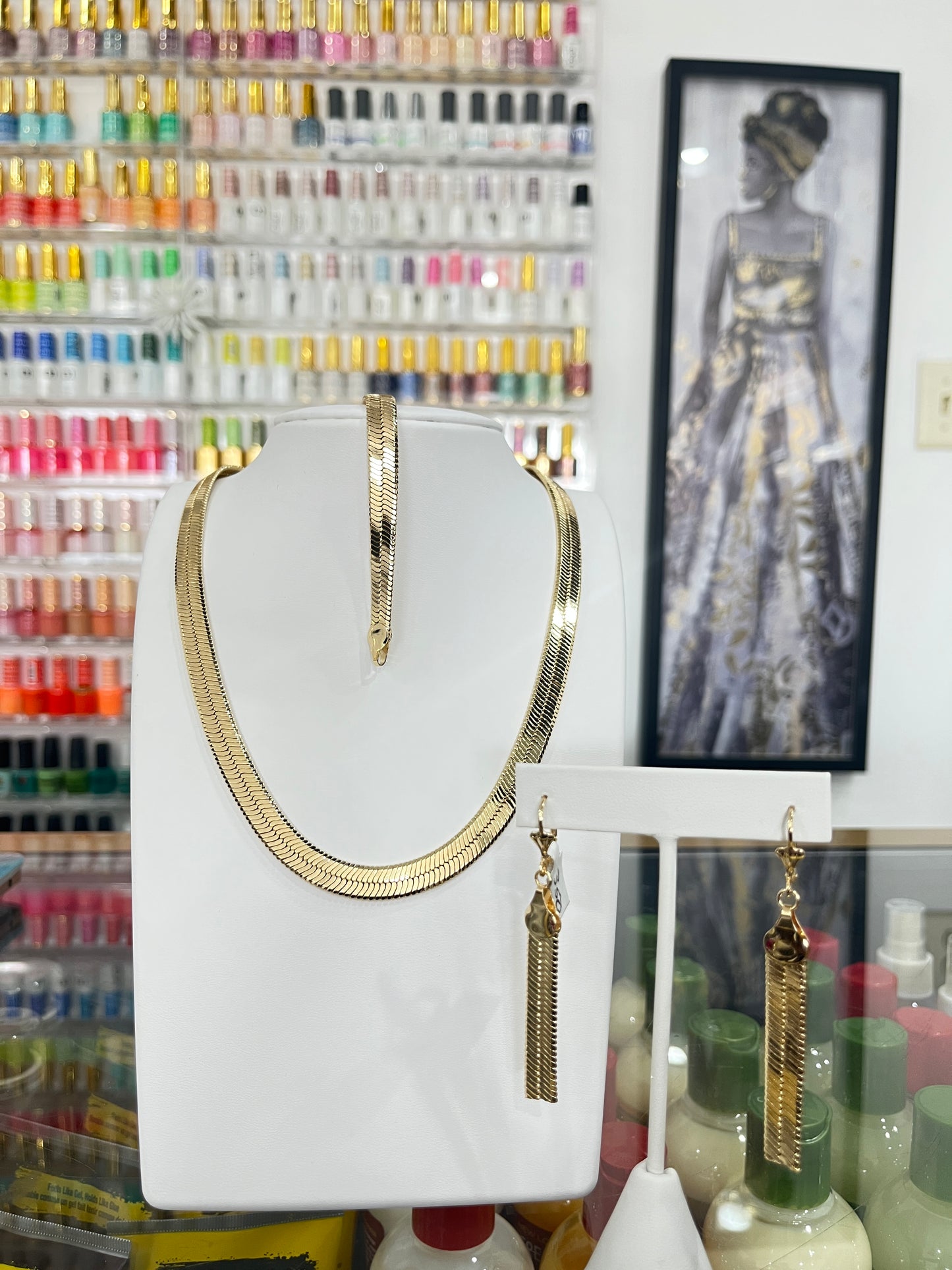 Gold Filled Herringbone Set