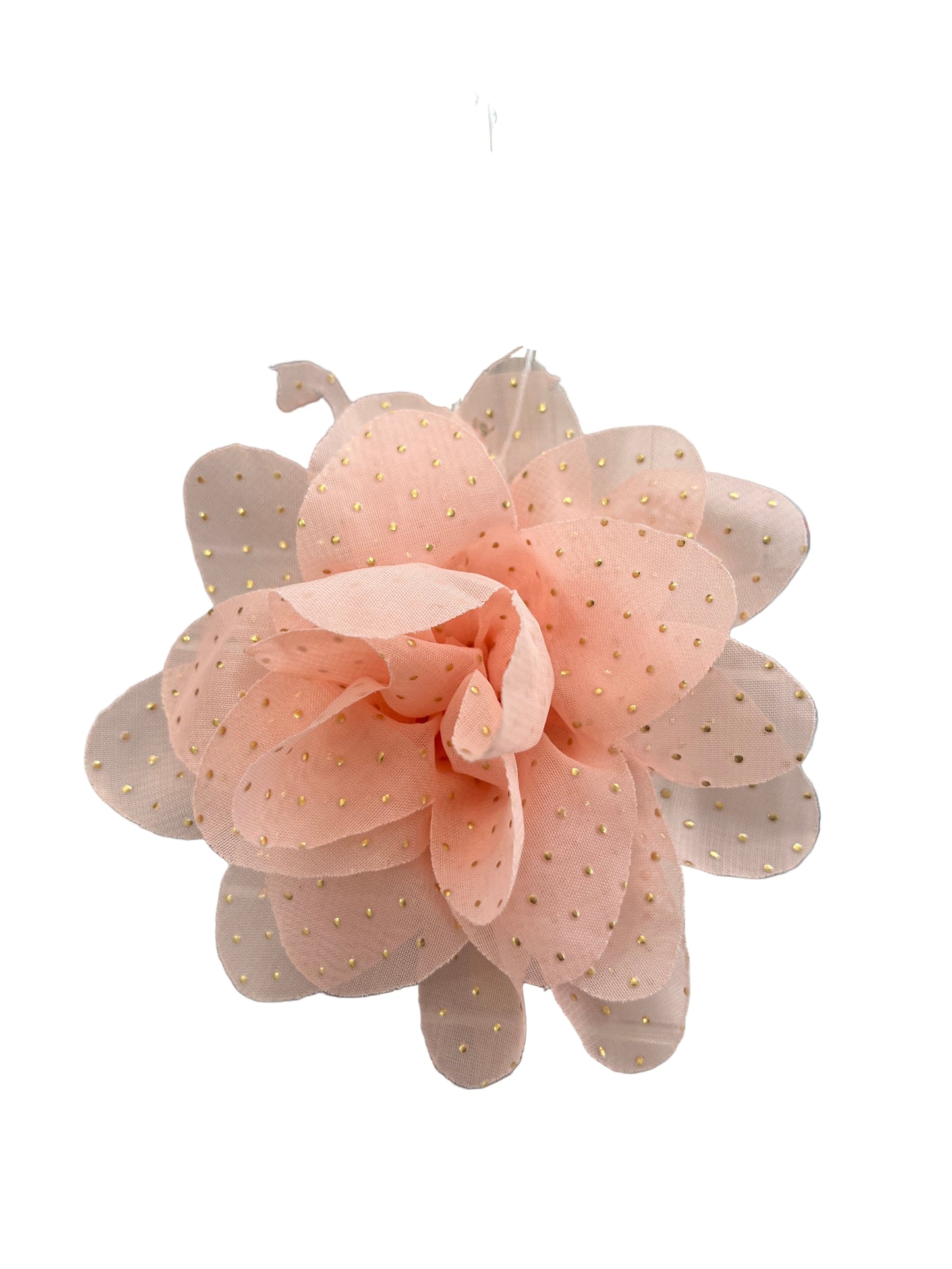 Flower Hair Clip W/ Gold Dots