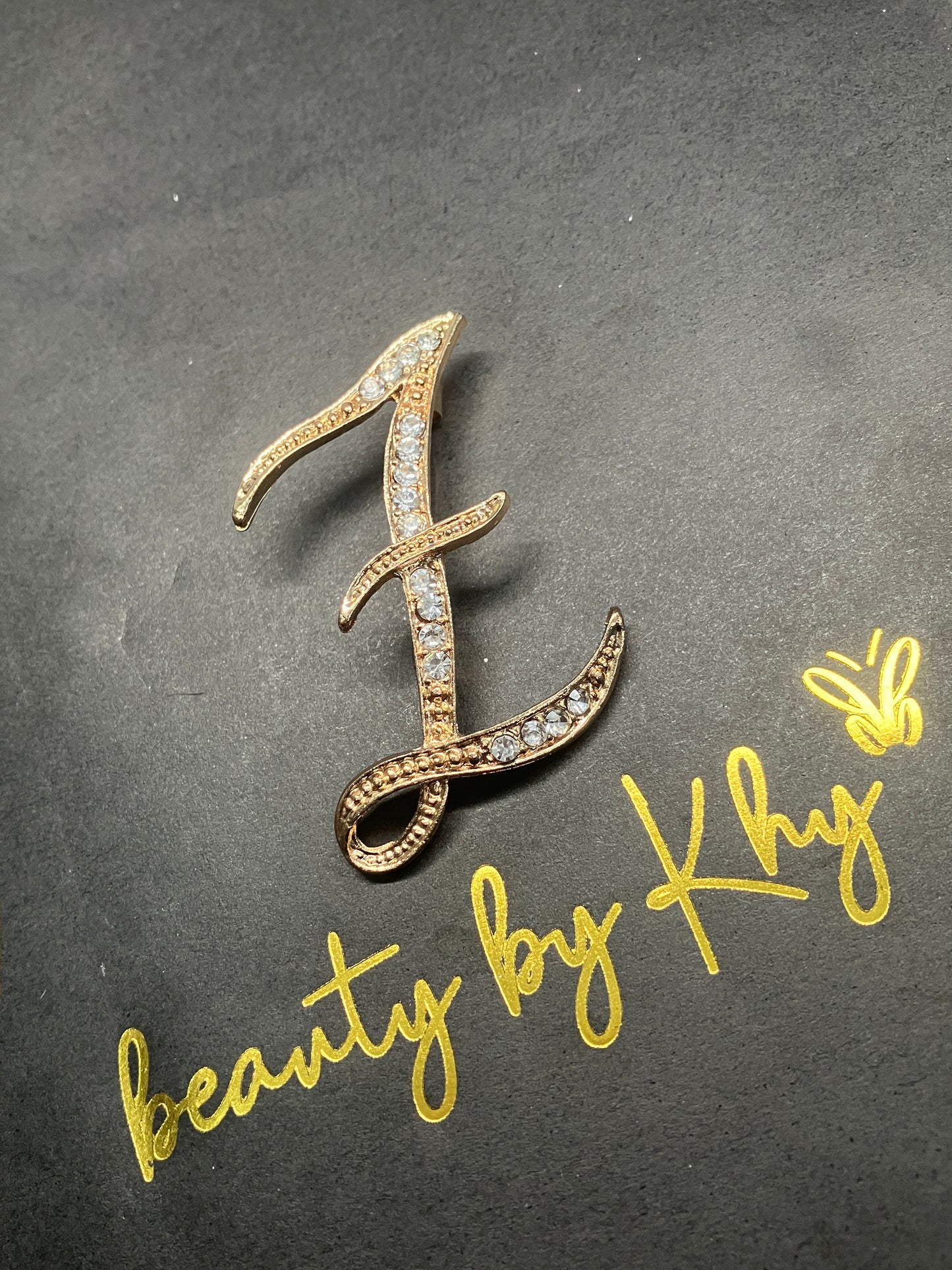 Letter "Z" Cursive Brooch