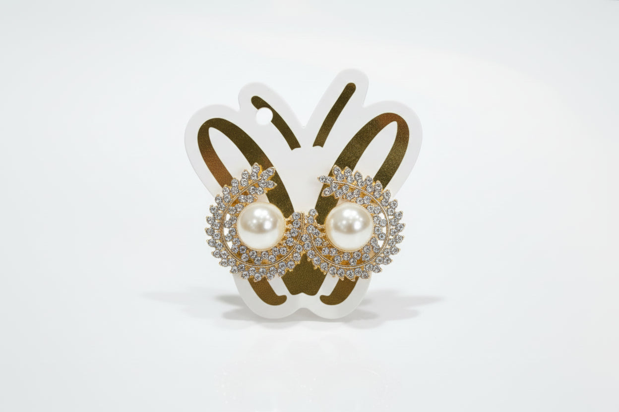 Pearl Diamond Stud
