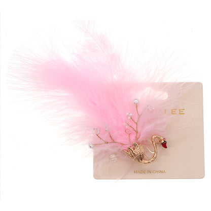 Black Flamingo Brooch