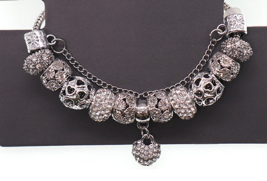 Silver Charm Stainless Steel Bracelet