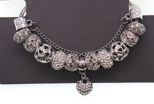 Silver Charm Stainless Steel Bracelet