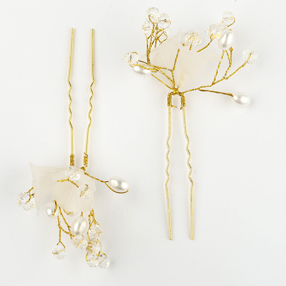 Gold Crystal Hair Accessories